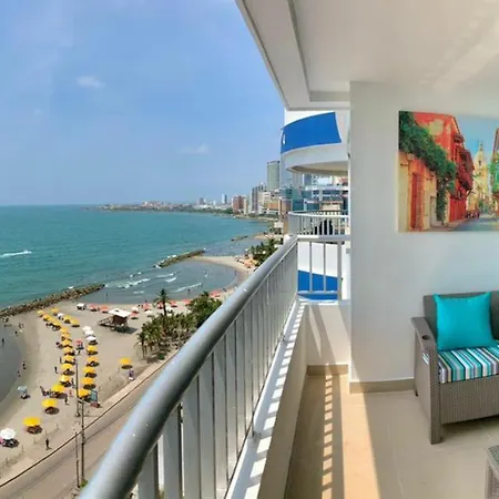 2 Bedroom Beachfront 2p1-al4 With Pool And Wifi Cartagena